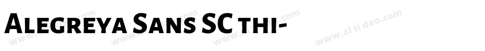 Alegreya Sans SC thi字体转换